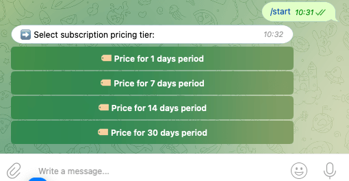 Subscriptions Button