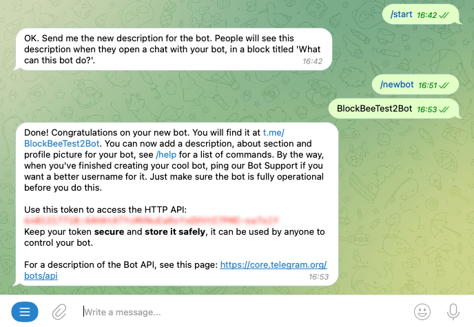 Telegram Bot Creation Process