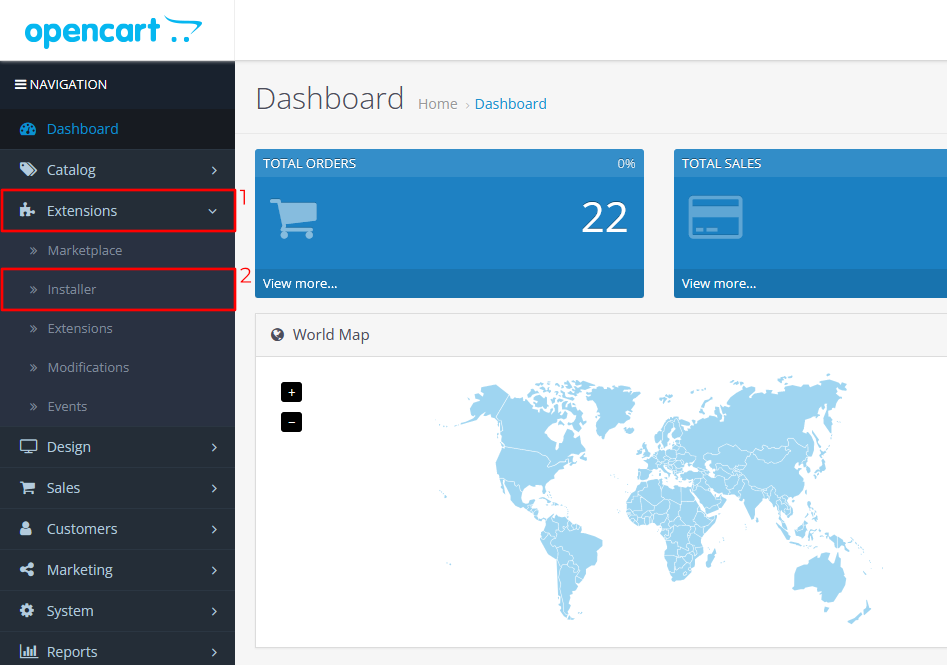 OpenCart Step 2