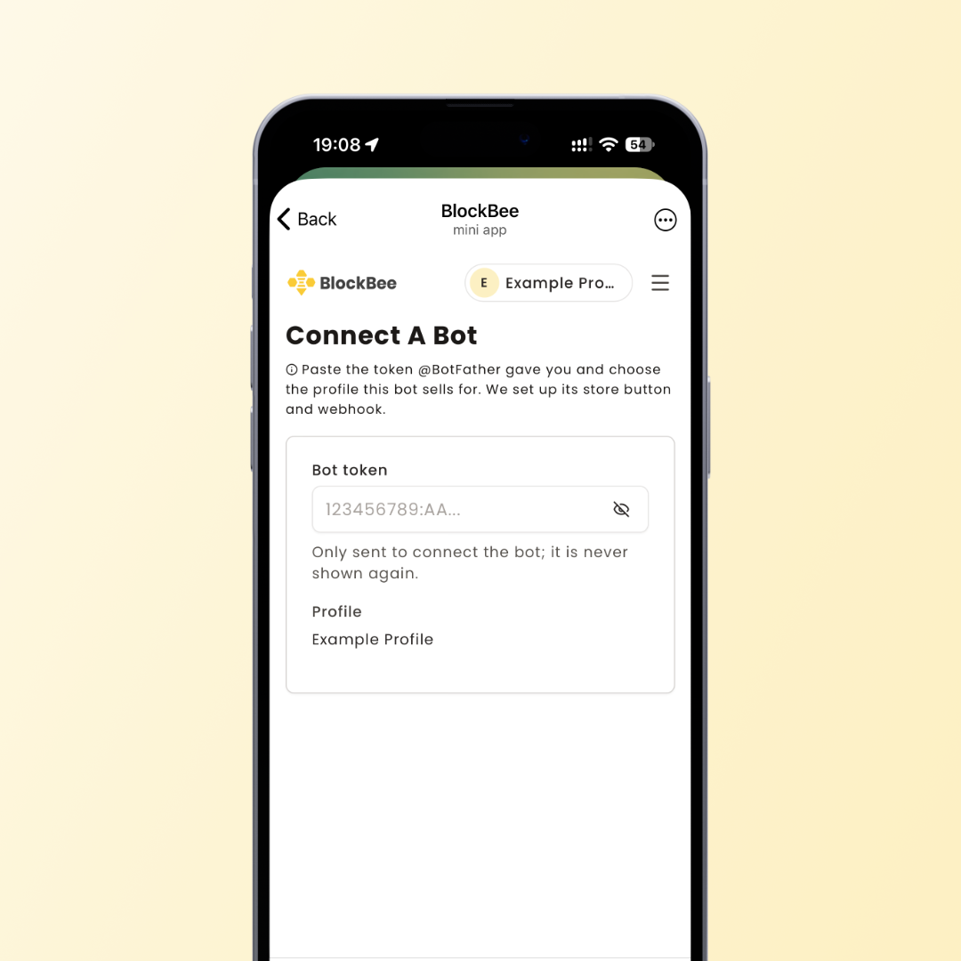 Connecting a bot with its token