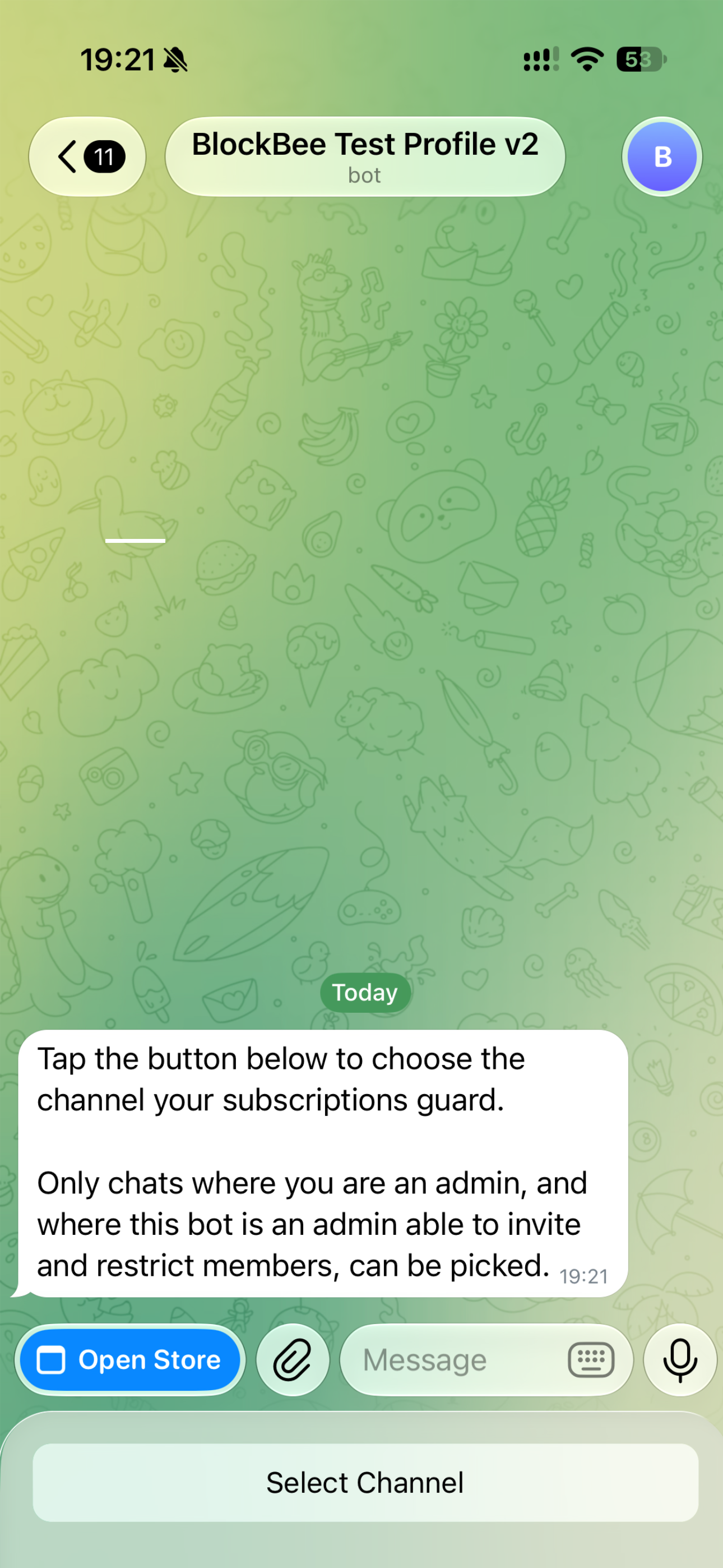 Linking a channel to your bot