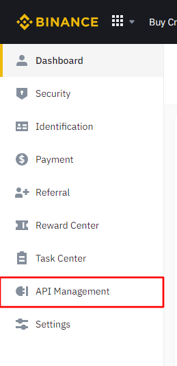 Setting up Binance - Step 1