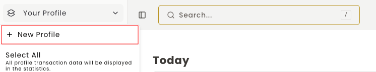 How to create a profile - Step 1