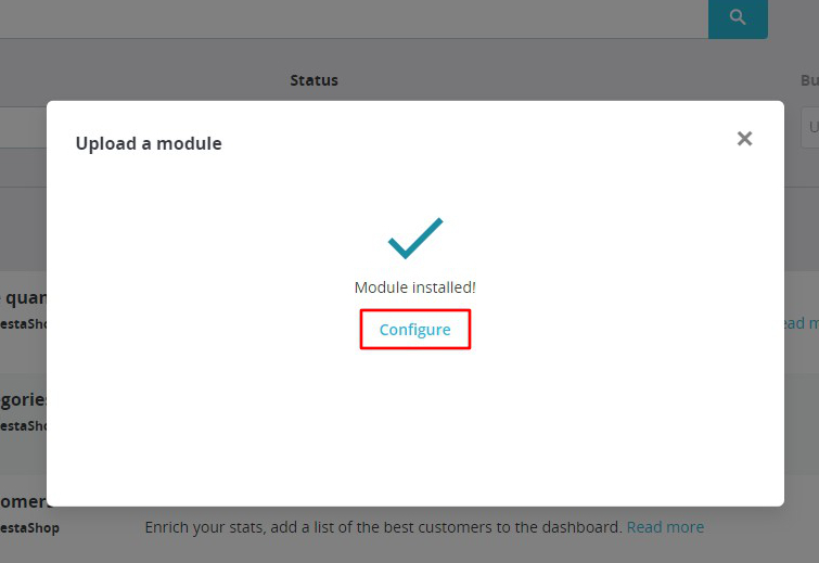 How to set up PrestaShop Module - Step 5