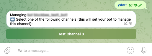 Channel management options